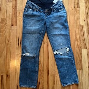 Abercrombie Womens maternity ankle straight jeans
